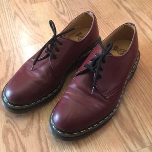 Dr. Martens Cherry Oxfords. Made in England.